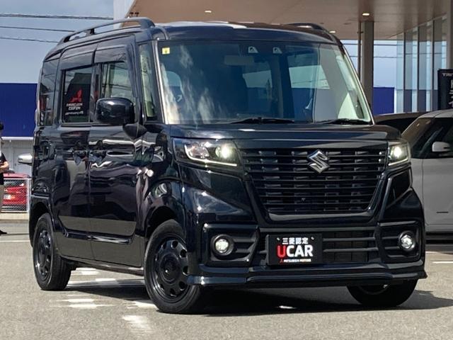 スペーシアベース ＸＦ　衝突被害軽減　パワーウィンドー　盗難警報装置　車線逸脱警報装置　Ａストップ　オートＬＥＤ　４ＷＤ車　Ｓヒーター　フルオートエアコン　キーフリー　片側電動両側スライドドア　横滑り防止　ルーフレール（4枚目）