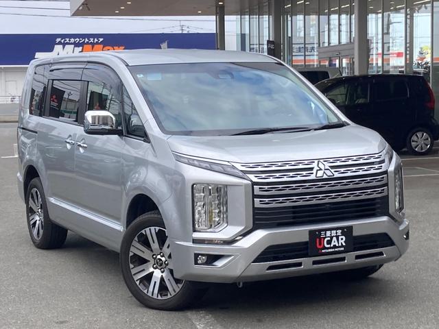 デリカＤ：５ Ｐ　追従クルーズ　Ｂモニター　地デジ　ＡＴハイビーム　ＬＥＤヘッドランプ　ナビＴＶ　シートヒーター　ＥＴＣ　電動シ－ト　寒冷地仕様　メモリナビ　ＡＢＳ　３列　オートエアコン　ＡＳＣ　盗難防止装置　ＬＤＰ（3枚目）
