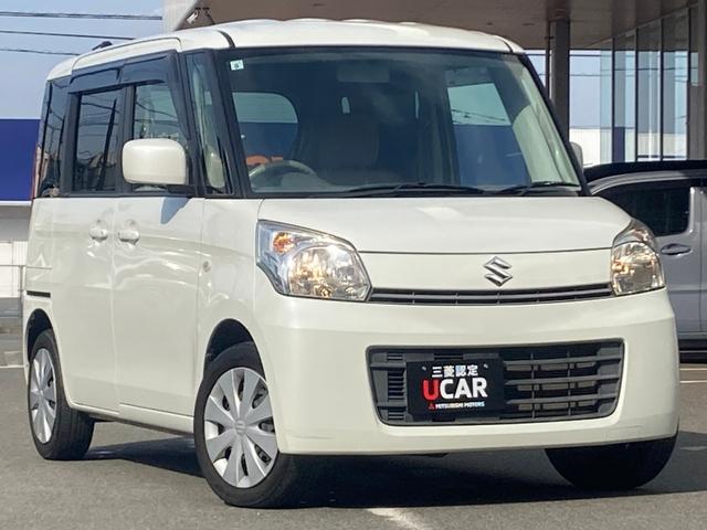 スペーシア Ｘ　両側スライド片側電動　イモビライザー　助手席エアバッグ　ＰＷ　運転席エアバック　ベンチＳ　ＡＵＴＯエアコン　パワーステアリング　ＡＢＳ　アイドリンクストップ　キーレスエントリ－（4枚目）