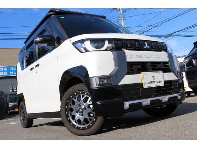 デリカミニ Ｔ　プレミアム　衝突軽減装置　ターボエンジン　オートハイビーム　ナビＴＶ　寒冷地　パワステ　フルタイム４ＷＤ　エアバッグ　ＬＥＤヘッド　ＥＳＣ　キーフリー　アルミホイール　フルセグ　ルーフレール　シートヒータ　ＡＢＳ（2枚目）