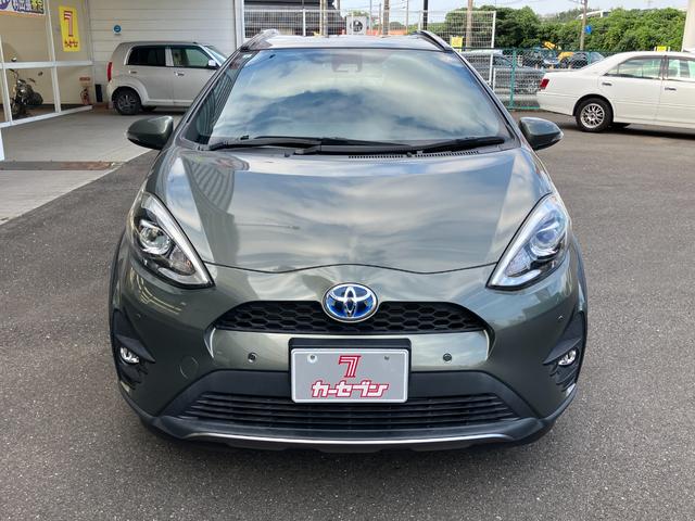 アクア クロスオーバー グラム 純正ナビ バックカメラ ETC ドラレコ フルセグTV スマートキー 衝突軽減ブレーキシステム スペアタイヤ クリアナンスソナー 横滑り防止 アイドリングストップ オートエアコン(2枚目)