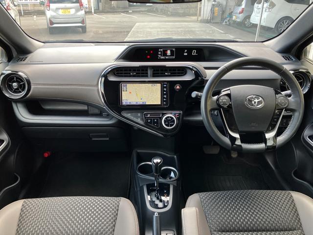 アクア クロスオーバー グラム 純正ナビ バックカメラ ETC ドラレコ フルセグTV スマートキー 衝突軽減ブレーキシステム スペアタイヤ クリアナンスソナー 横滑り防止 アイドリングストップ オートエアコン(6枚目)