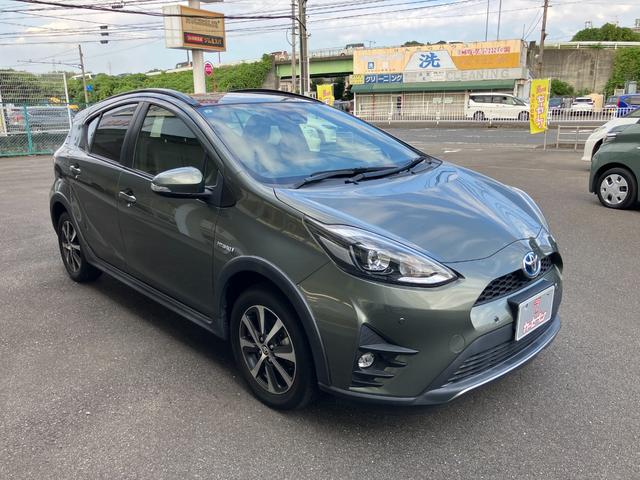 アクア クロスオーバー グラム 純正ナビ バックカメラ ETC ドラレコ フルセグTV スマートキー 衝突軽減ブレーキシステム スペアタイヤ クリアナンスソナー 横滑り防止 アイドリングストップ オートエアコン(7枚目)