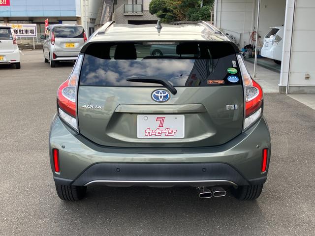 アクア クロスオーバー グラム 純正ナビ バックカメラ ETC ドラレコ フルセグTV スマートキー 衝突軽減ブレーキシステム スペアタイヤ クリアナンスソナー 横滑り防止 アイドリングストップ オートエアコン(10枚目)