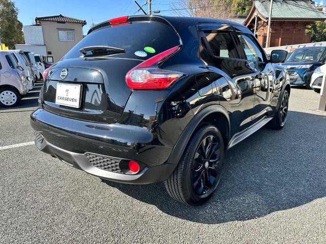 ジューク １５ＲＸ　Ｖセレクション　禁煙車　純正ナビ　フルセグＴＶ　全周囲バックカメラ　Ｂｌｕｅｔｏｏｔｈ　ＣＤ／ＤＶＤ　ＥＴＣ　ドラレコ　衝突被害軽減ブレーキ　レーンキープアシスト　オートマチックハイビーム　ＫＭＧ認定保証（5枚目）