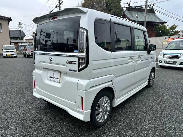 スペーシアカスタム ハイブリッドＧＳ　スズキコネクト対応通信機装着車　禁煙車　マルチアラウンドモニター　フルセグＴＶ　Ｂｌｕｅｔｏｏｔｈ　ＣＤ／ＤＶＤ　ドライブレコーダー　衝突被害軽減ブレーキ　障害物センサー　アクセル踏み間違い防止装置（7枚目）