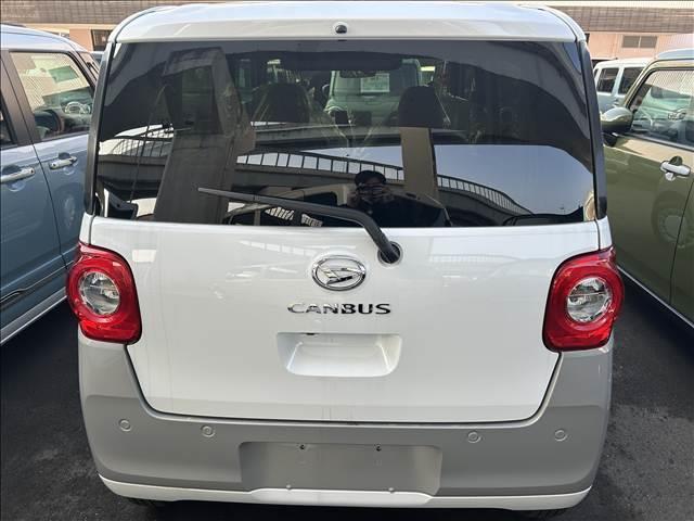 ムーヴキャンバス ストライプスＧ　届出済未使用車　禁煙車両側電動スライドドア　アイドリングストップ　衝突被害軽減ブレーキキーレス　スマートキー　電子パーキング（3枚目）