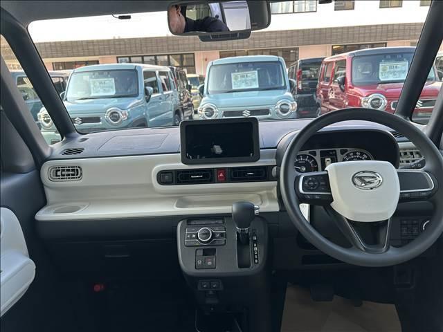 ムーヴキャンバス ストライプスＧ　届出済未使用車　禁煙車両側電動スライドドア　アイドリングストップ　衝突被害軽減ブレーキキーレス　スマートキー　電子パーキング（18枚目）