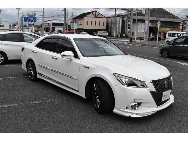 クラウンハイブリッド アスリートG ユーザー買取車 フロントスポイラー 純正AW レザーシート 純正ナビ(2枚目)