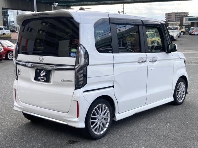 N BOX EXターボ ワンオーナー 両側電動スライド キーレス フルセグ ナビ&TV 15アルミホイール エアバッグ オートマ フル装備 助手席エアバッグ 衝突被害軽減システム ETC バックカメラ スマートキー(3枚目)