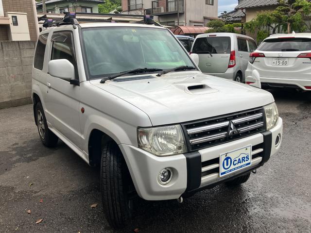 パジェロミニ ナビエディションＶＲ　４ＷＤ　インタークーラーターボ　ＴＥＲＺＯルーフラック　禁煙車　ＨＤＤナビフルセグＴＶ　ＥＴＣ　ミュージックキャッチャー　キーレス　背面タイヤ　取扱説明書　整備点検記録簿（2枚目）