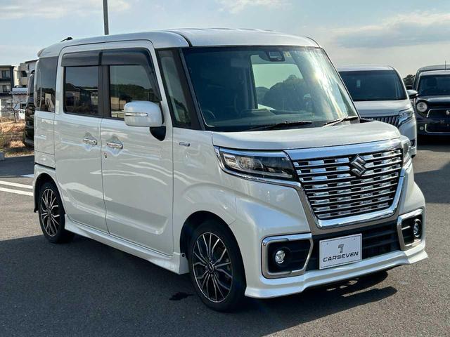 スペーシアカスタム ハイブリッドＸＳターボ　両側電動スライドドア　シートヒーター　アルミホイール　オートクルーズ　バックモニター　Ｂｌｕｅｔｏｏｔｈ　アイドリングストップ　ＣＤ／ＤＶＤ　衝突軽減ブレーキ　レーンアシスト　クリアランスソナー（2枚目）