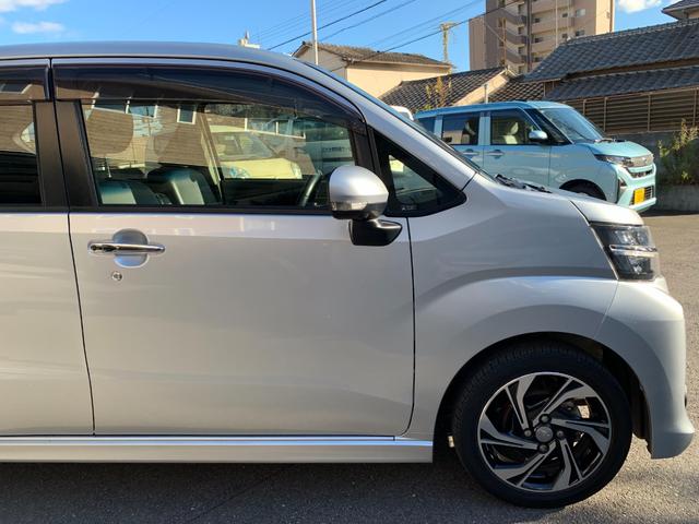 ムーヴ カスタム　ＲＳ　ハイパーリミテッドＳＡＩＩＩ　ワンオーナー　ターボ　フルセグナビ　ドラレコ　ＥＴＣ　パノラマモニター　運転席シートヒーター　フロアマット　サイドバイザー　ステアリングスイッチ　本革ステアリング　ハーフレザー（29枚目）