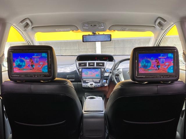 プリウスアルファ Ｓ　Ｌセレクション　新品社外１９アルミ　車高調　タイヤ４本新品　純正ＳＤナビフルセグＴＶ　ＤＶＤ　Ｂｌｕｅｔｏｏｔｈ　ＥＴＣ　バックカメラ　ワンオーナー　プッシュスタート　コンビハンドル　革調シートカバー　ハイブリッド車（15枚目）