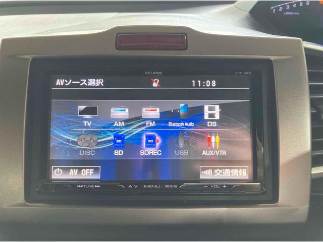 フリードスパイクハイブリッド ジャストセレクション　ハイブリッド　タイヤ４本新品渡ナビ　ＴＶ　両側スライド・片側電動　オートクルーズコントロール　ＨＩＤ　電格ミラー　ＣＶＴ　衝突安全ボディ　ＵＳＢ　ミュージックプレイヤー接続可　Ｂｌｕｅｔｏｏｔｈ（10枚目）