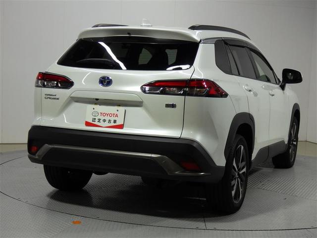 カローラクロス ハイブリッド　Ｚ　フルセグ　ＤＶＤ再生　ミュージックプレイヤー接続可　バックカメラ　衝突被害軽減システム　ＥＴＣ　ドラレコ　ＬＥＤヘッドランプ　ワンオーナー　盗難防止装置　アルミホイール　ＣＤ　電動シート　スマートキー（3枚目）