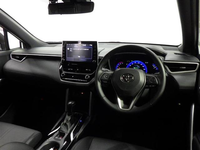 カローラクロス ハイブリッド Z ミュージックプレイヤー接続可 バックカメラ 衝突被害軽減システム ETC ドラレコ LEDヘッドランプ ワンオーナー フルエアロ 盗難防止装置 アルミホイール 電動シート スマートキー ハーフレザー(5枚目)