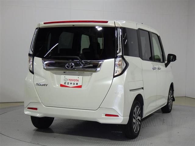 ルーミー カスタムＧ　フルセグ　メモリーナビ　ＤＶＤ再生　バックカメラ　衝突被害軽減システム　ＥＴＣ　ＬＥＤヘッドランプ　ウオークスルー　アイドリングストップ　盗難防止装置　アルミホイール　ＣＤ　スマートキー　フル装備（3枚目）