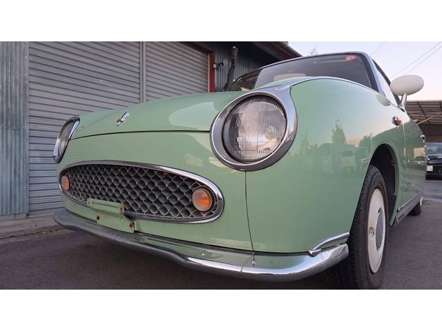 フィガロ 　Ｂｌｕｅｔｏｏｔｈオーディオ　メモリーナビ　ＴＶ　パワステ　パワーウィンドウ　エアコン　オートマチック（5枚目）