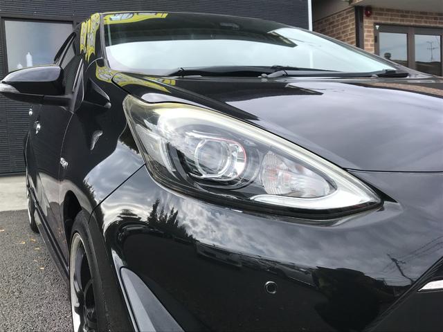 アクア Ｓスタイルブラック　ＴＲＤエアロ・社外１７インチアルミホイール・クリアランスソナー・シートヒーター・ナビ・フルセグＴＶ・バックカメラ・ＥＴＣ・トヨタセーフティセンス・ＬＥＤヘッドライト（35枚目）