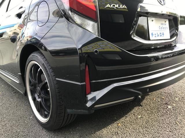 アクア Ｓスタイルブラック　ＴＲＤエアロ・社外１７インチアルミホイール・クリアランスソナー・シートヒーター・ナビ・フルセグＴＶ・バックカメラ・ＥＴＣ・トヨタセーフティセンス・ＬＥＤヘッドライト（54枚目）