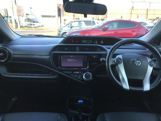 アクア Gブラックソフトレザーセレクション ドライブレコーダー ETC バックカメラ ナビ オートクルーズコントロール レーンアシスト 衝突被害軽減システム アルミホイール オートマチックハイビーム オートライト スマートキー 電動格納ミラー(2枚目)