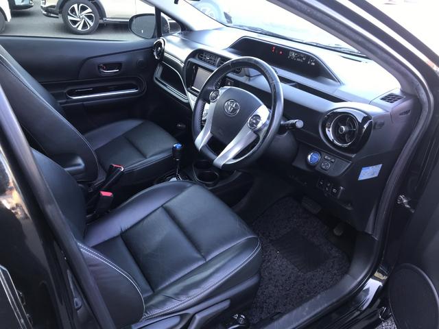 アクア Gブラックソフトレザーセレクション ドライブレコーダー ETC バックカメラ ナビ オートクルーズコントロール レーンアシスト 衝突被害軽減システム アルミホイール オートマチックハイビーム オートライト スマートキー 電動格納ミラー(45枚目)