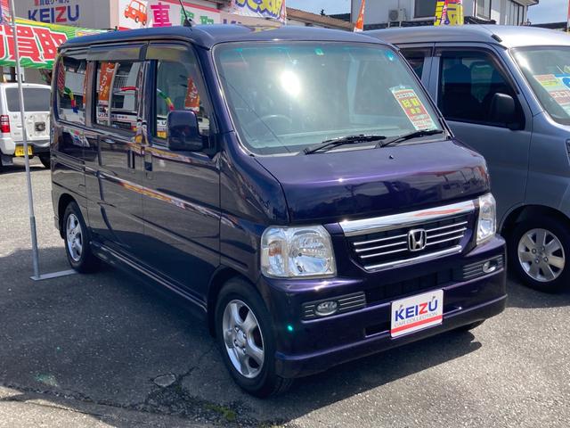 バモス Ｍ　ナビ　両側スライドドア　エアコン　パワステ　パワーウィンドウ　走行９８０００ｋｍ　オートマ　純正アルミホイール（4枚目）