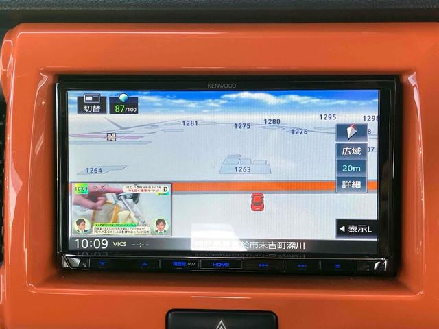 ハスラー G ETC バックカメラ ナビ TV 衝突被害軽減システム オートライト スマートキー アイドリングストップ 電動格納ミラー シートヒーター ベンチシート CVT 盗難防止システム ABS ESC CD(4枚目)