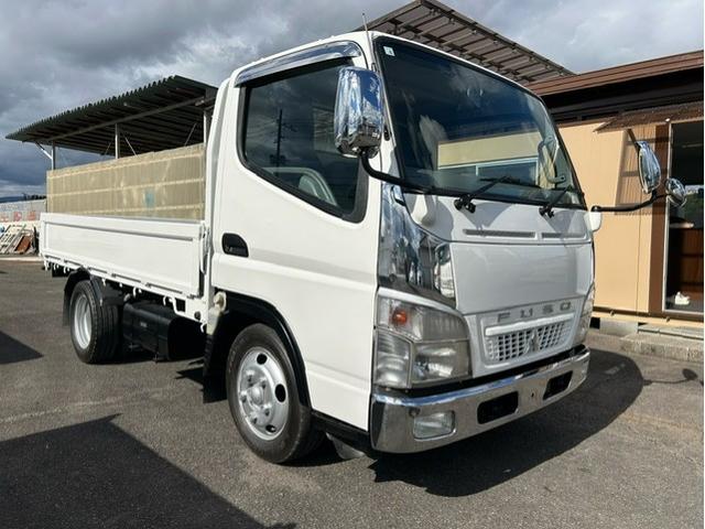 キャンター 全低床　平ボディ　平ボデ　全低床　２ｔ積　５ＭＴ　ディーゼルターボ　全面塗装済　車内清掃済　車体サイズ長４６９／幅１６９／高１９５（ｃｍ）　ロープフック３ｘ２（2枚目）