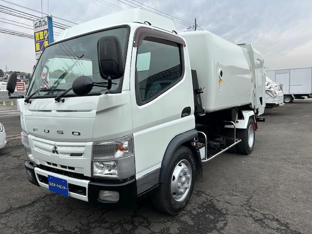 キャンター ターボ　パッカー車　塵芥車　５．１立米　極東製　巻き込み式　排出ダンプ式　ＡＴ車　２ペダル　３．０５ｔ積　バックカメラ　電格ミラー　全面塗装済　車内清掃済　車体サイズ長５５７／幅１９０／高２６２（ｃｍ）（36枚目）