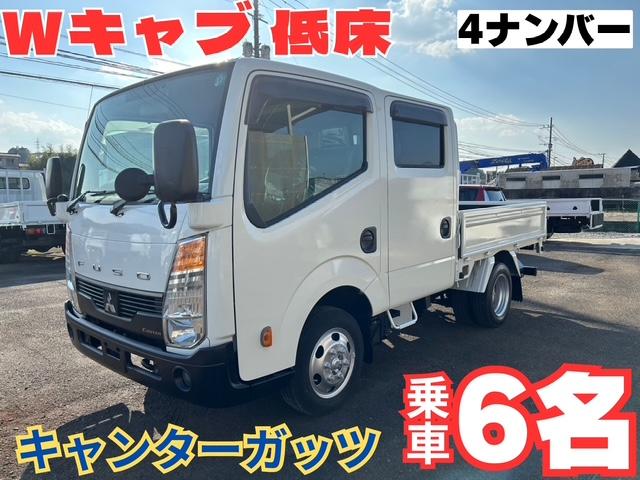 キャンターガッツ 　ダブルキャブ　１．２５ｔ積　６人乗り　４ナンバー　低床　２．９５Ｌディーゼルターボ　ＭＴ５速　キーレス　全面塗装済　電格ミラー　荷台内寸　長２０７／幅１６２／高３７（56枚目）