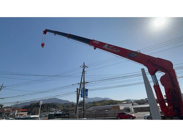 キャンター 超ロング　ワイド超ロング　４段クレーン　２．９ｔ吊　ユニック　フックイン　走行９．２万キロ　３．４ｔ積　６速ＭＴ　車検Ｒ８年６月　全面塗装済（9枚目）