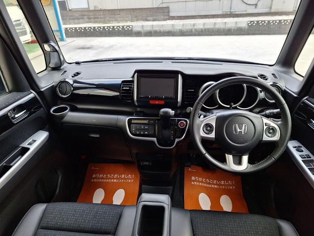 Ｎ－ＢＯＸカスタム Ｇ・ターボＬパッケージ　車検８年１２月　ナビ　テレビ　Ｂｌｕｅｔｏｏｔｈ　バックカメラ　ドラレコ　ターボ　両側電動スライドドア　ハーフレザーシート　純正アルミ　クルーズコントロール　パドルシフト（5枚目）