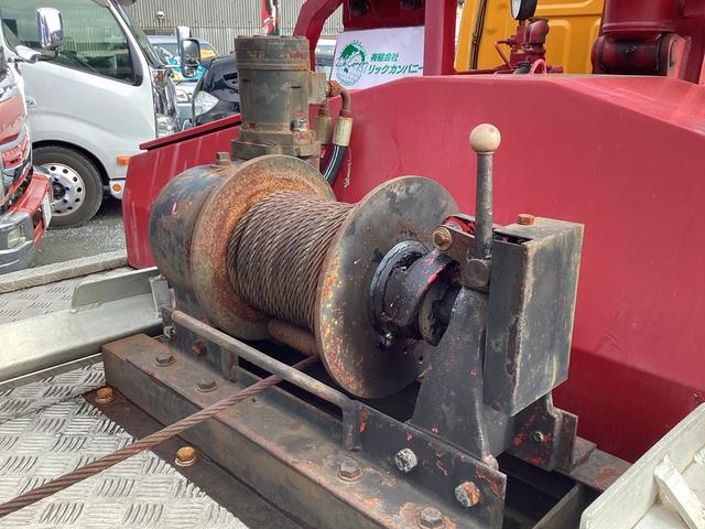 デュトロ センチュリーレッカー車 F2アンダーリフト ユニック3段クレーン 明治油圧ウインチ 左右大型工具ボックス リフト、ウインチラジコン付き バックカメラ(21枚目)