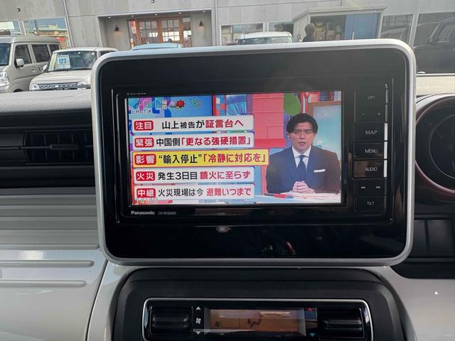 スペーシア ハイブリッドX ETC 両側電動スライドドア ナビ TV クリアランスソナー レーンアシスト 衝突被害軽減システム スマートキー アイドリングストップ 電動格納ミラー シートヒーター ベンチシート CVT(4枚目)