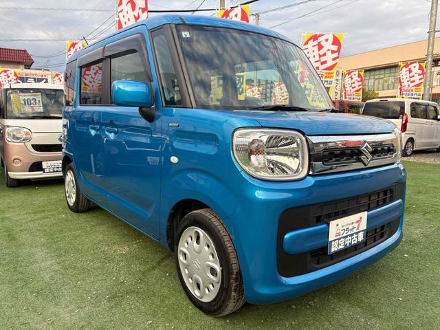 スペーシア ハイブリッドＸ　両側電動スライドドア　ＴＶ　クリアランスソナー　レーンアシスト　衝突被害軽減システム　オートライト　スマートキー　アイドリングストップ　電動格納ミラー　シートヒーター　ベンチシート　ＣＶＴ（14枚目）