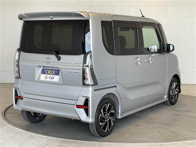 タント カスタムＸ　スマキー　両側パワスラ　衝突軽減　車線逸脱　Ｐセンサー　ＩストップＡＡＣ　前席シートヒーター　純１４ＡＷ　社外ナビ　フルセグＴＶ　ＢＴ　ＤＶＤ　Ｂカメラ　ＥＴＣ（3枚目）