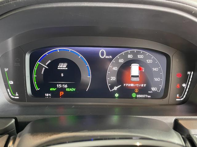 ステップワゴン e:HEVスパーダ CMBS レーンキープ BSI Pセンサー ACC 両側パワスラ LEDヘッド フォグ 純正16アルミ デュアルAAC シートヒーター Pバックドア 純正ナビ フルセグTV BT バックカメラ(9枚目)