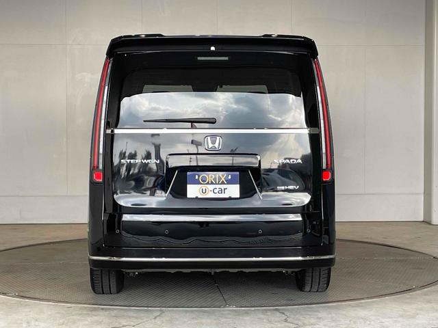 ステップワゴン e:HEVスパーダ CMBS レーンキープ BSI Pセンサー ACC 両側パワスラ LEDヘッド フォグ 純正16アルミ デュアルAAC シートヒーター Pバックドア 純正ナビ フルセグTV BT バックカメラ(27枚目)