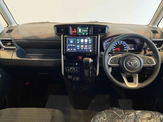 ルーミー カスタムG-T 登録済未使用車 パノラミックビューモニター 純正ディスプレイオーディオ フルセグTV BT 衝突軽減ブレーキ レーンキープ ACC Pセンサー Iストップ 両側パワスラ LEDヘッド フォグ(3枚目)