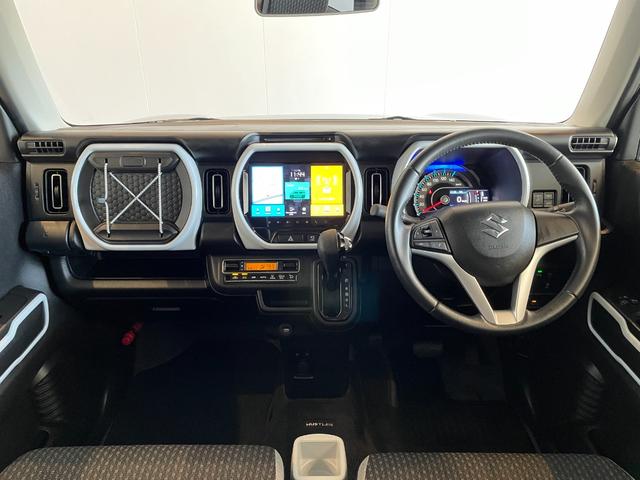 ハスラー ハイブリッドＸ　全周囲カメラ　ナビ　ＴＶ　クリアランスソナー　レーンアシスト　衝突被害軽減システム　オートライト　ＬＥＤヘッドランプ　スマートキー　アイドリングストップ　電動格納ミラー　シートヒーター　ＣＶＴ（3枚目）