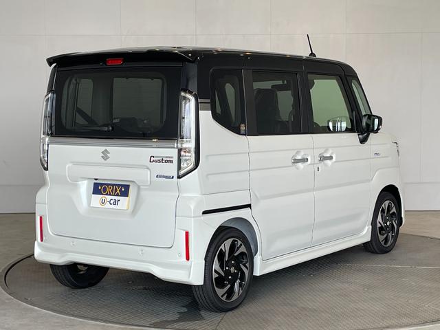 スペーシアカスタム ハイブリッドXS 登録済未使用車 全方位モニター 純正ナビ フルセグTV BT DSBS LDP ACC Pセンサー 両側パワスラ LEDヘッド フォグ AAC シートヒーター ステアリングヒーター 純正15AW(2枚目)