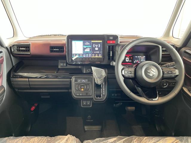 スペーシアカスタム ハイブリッドXS 登録済未使用車 全方位モニター 純正ナビ フルセグTV BT DSBS LDP ACC Pセンサー 両側パワスラ LEDヘッド フォグ AAC シートヒーター ステアリングヒーター 純正15AW(3枚目)