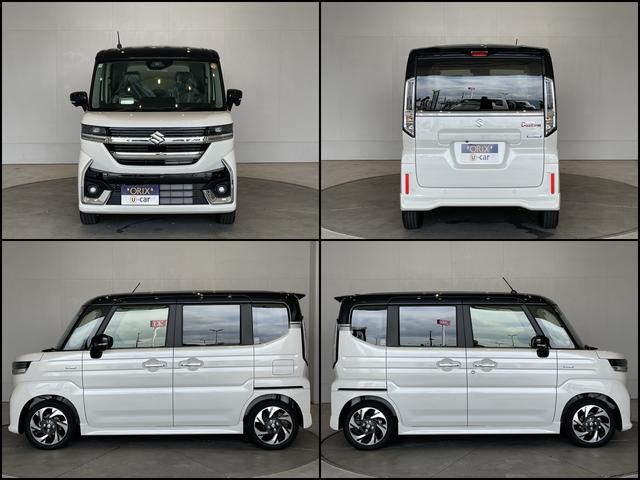 スペーシアカスタム ハイブリッドXS 登録済未使用車 全方位モニター 純正ナビ フルセグTV BT DSBS LDP ACC Pセンサー 両側パワスラ LEDヘッド フォグ AAC シートヒーター ステアリングヒーター 純正15AW(7枚目)