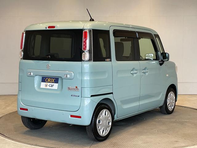 スペーシア ハイブリッドX 衝突軽減ブレーキ スマキー 両側パワスラ Aライト 車線逸脱 Pセンサー 横滑り防止 AAC 運転席シートヒーター サーキュレーター ロールサンシェード 社外ナビ フルセグ BT DVD ETC(2枚目)