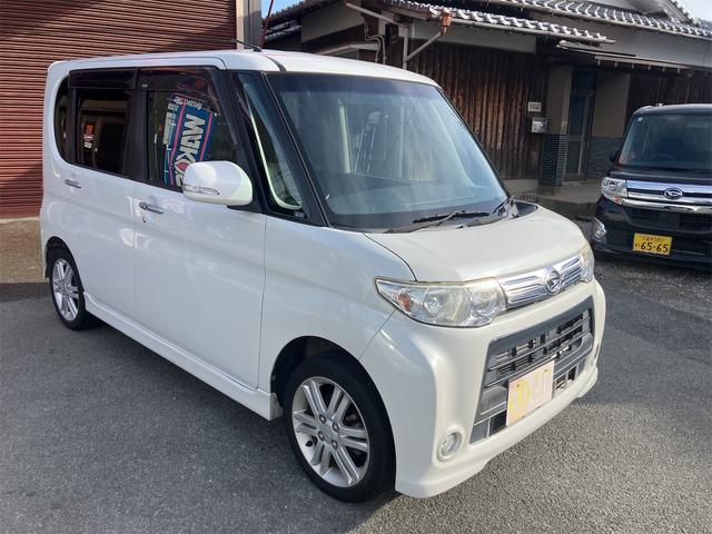 タント カスタムＲＳ　インタークーラーターボ車　左側パワースライドドア　ＭＯＭＯステアリング　ミラーウィンカー　フォグランプ　スマートキー　プッシュスタートボタン（4枚目）