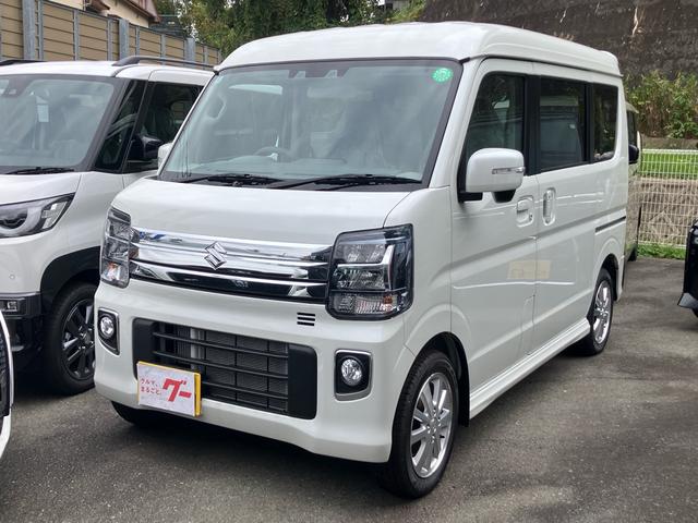 エブリイワゴン PZターボ ハイルーフ デュアルカメラブレーキサポート 届け出済未使用車 左側パワースライド オートAC フォグランプ 純正アルミホイール(2枚目)