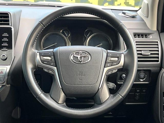 ランドクルーザープラド TX Lパッケージ メーカー純正9インチナビ 全周囲カメラ サンルーフ プリクラッシュセーフティ レーダークルーズ 黒革シート ブラインドスポットモニター LEDヘッド ETC ドラレコ 純正17インチアルミ(11枚目)