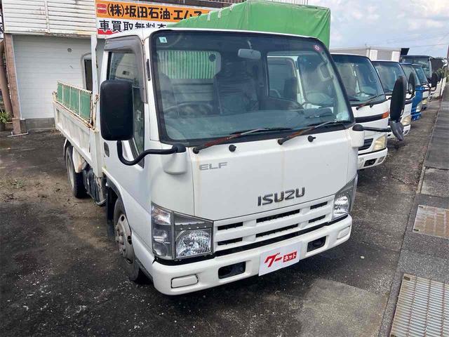 エルフトラック 　トラック　ダンプ　６速マニュアル　後輪ダブル　アイドリングストップ　電動格納ミラー　エアコン　パワーステアリング　パワーウィンドウ　運転席エアバッグ（3枚目）